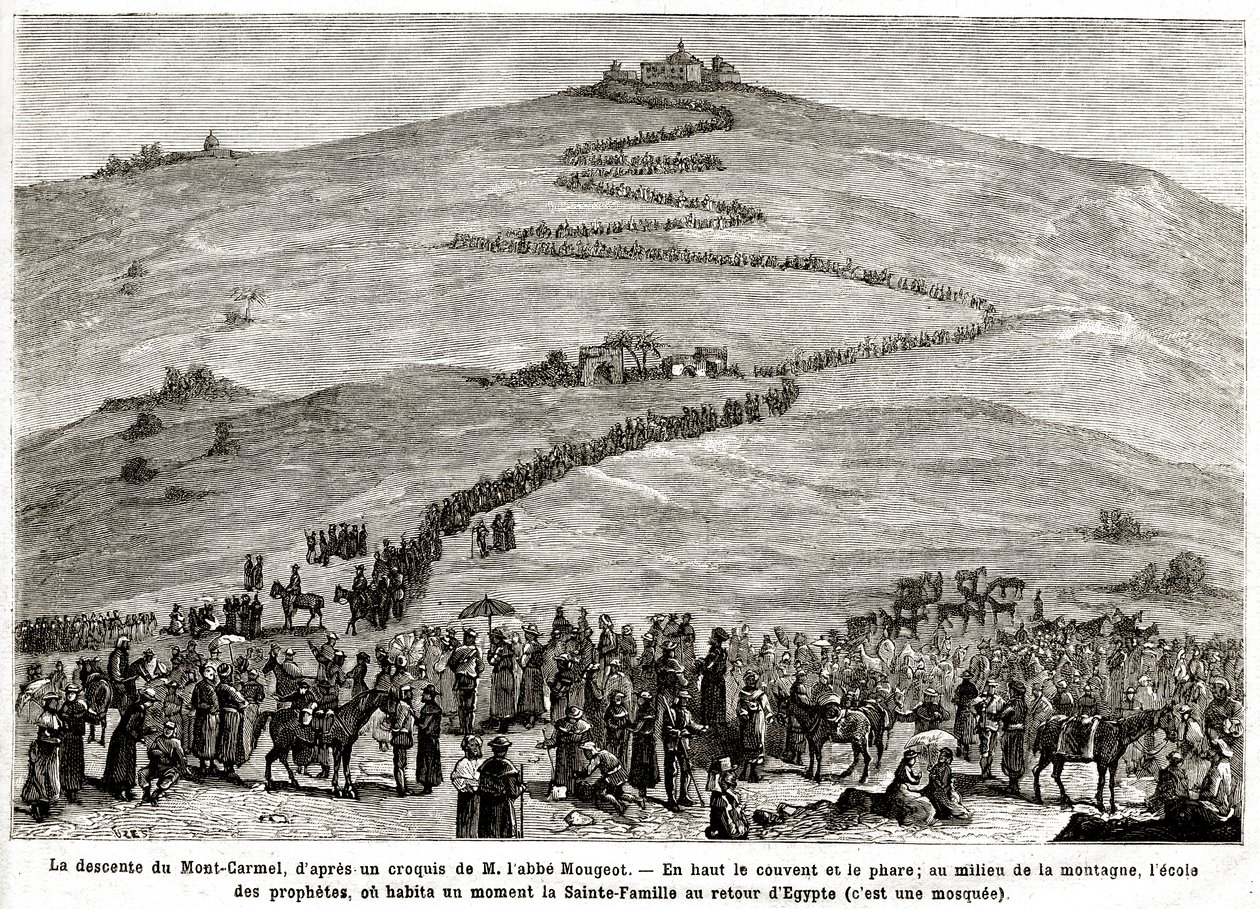 Pielgrzymka pokutna do miejsc świętych od 25 kwietnia do 8 czerwca 1882 r. (rycina) autorstwa French School