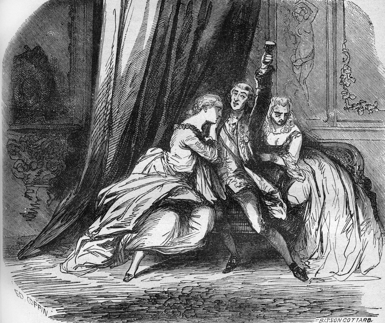 Filip II książę Orleanu (regent) (1674-1723) i jego dwie córki Marie Louise Elisabeth d