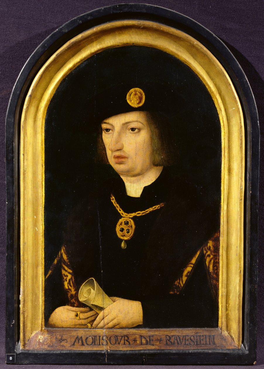 Filip z Kleve (z inskrypcją „Monsour de Ravestein”) ok. 1502-34 (olej na panelu) autorstwa French School