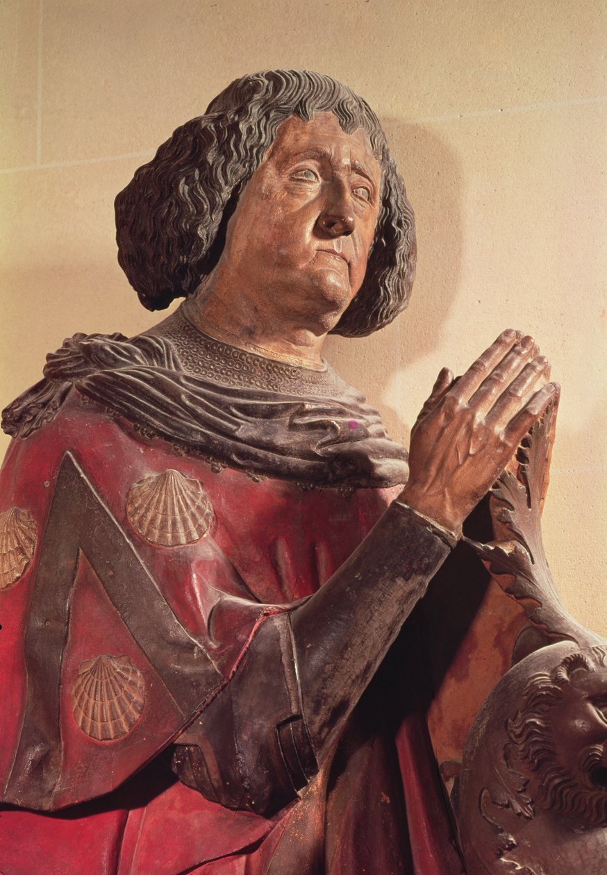 Philippe de Commynes (1447-1511) ze swojego grobowca (kamień polichromowany) autorstwa French School