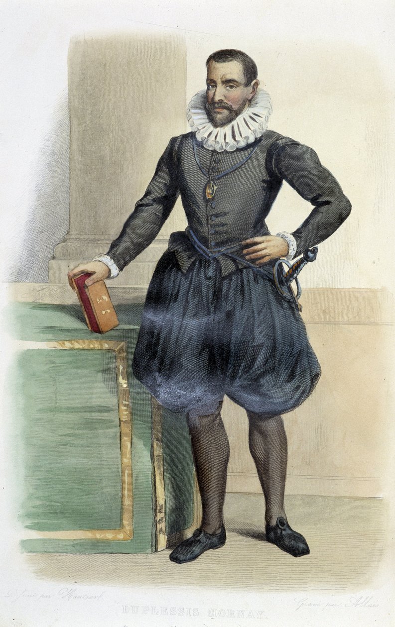 Philippe de Mornay, lord Plessis Marly, Duplessis Mornay, francuski mąż stanu (1549-1623). - w „”Plutarch francuski””, red. Mennechet autorstwa French School