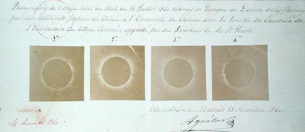 Zdjęcia zaćmienia Słońca wykonane w Obserwatorium w Madrycie autorstwa French School