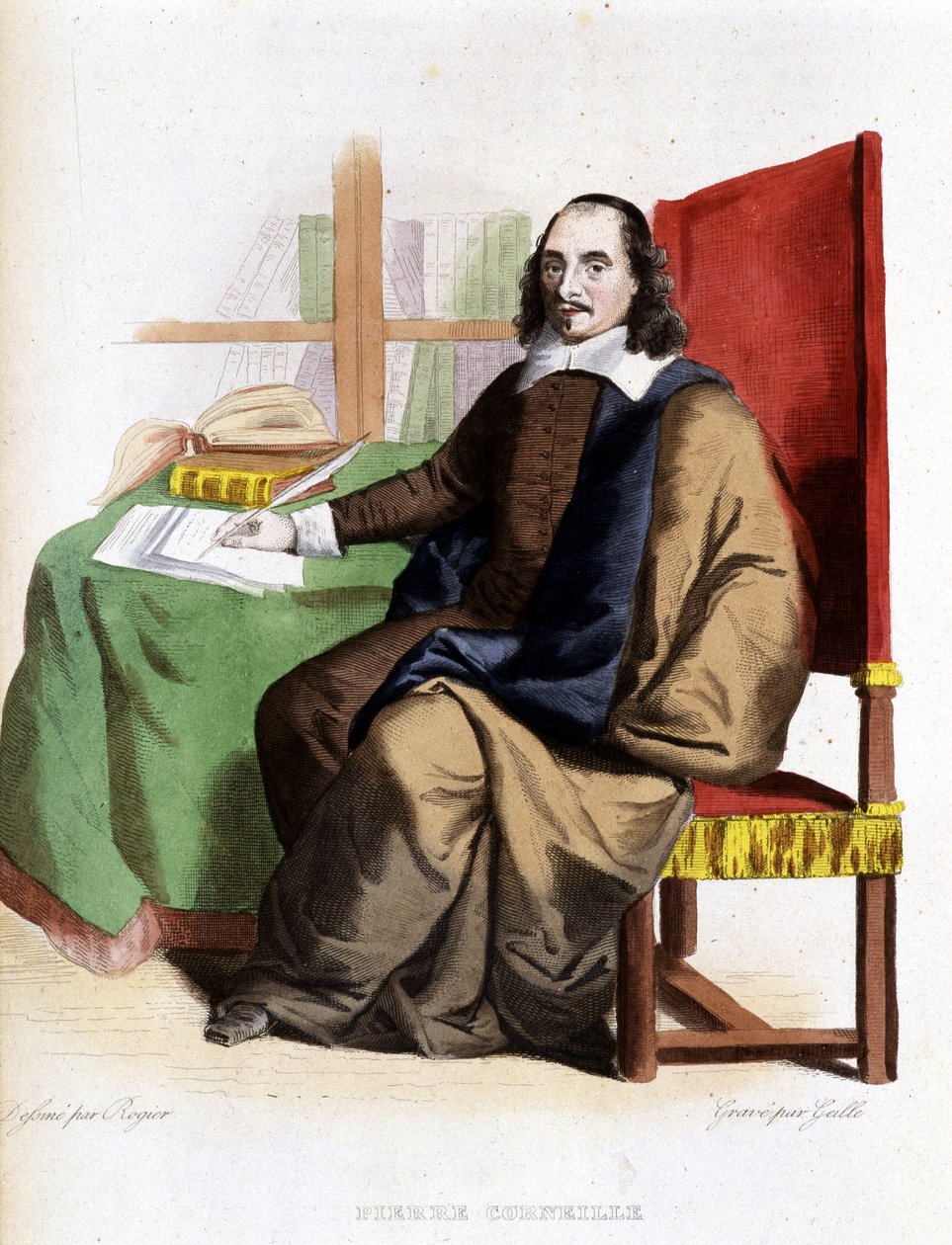 Pierre Corneille (1606 - 1684) - w red. Mennechet, „”Plutarch francuski”” autorstwa French School