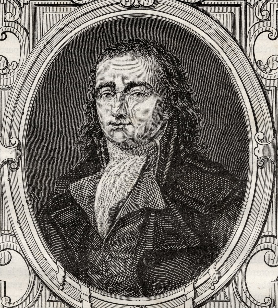 Pierre Gaspard Chaumette (1763-94) z „Histoire de la Revolution Francaise” Louisa Blanca (1811-82) autorstwa French School