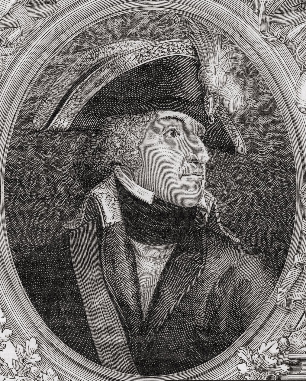 Pierre de Ruel (1752-1821) markiz de Beurnonville, z „Histoire de la Revolution Francaise” Louisa Blanca (1811-82) ryty przez Pannemakera (ur.1822) 1847-62 autorstwa French School