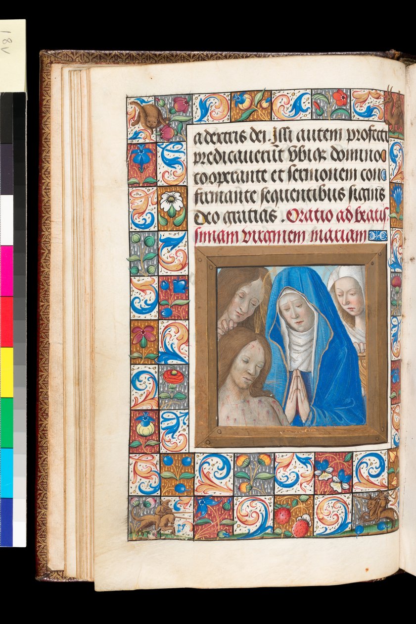 Pieta z Księgi Godzin, MS 92 f.18v, zachodnia Francja autorstwa French School