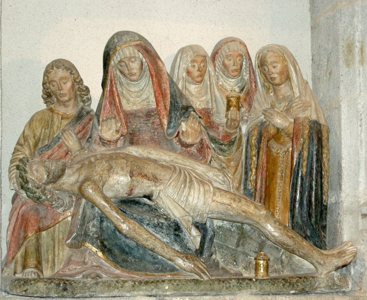 Pieta (kamień malowany) autorstwa French School