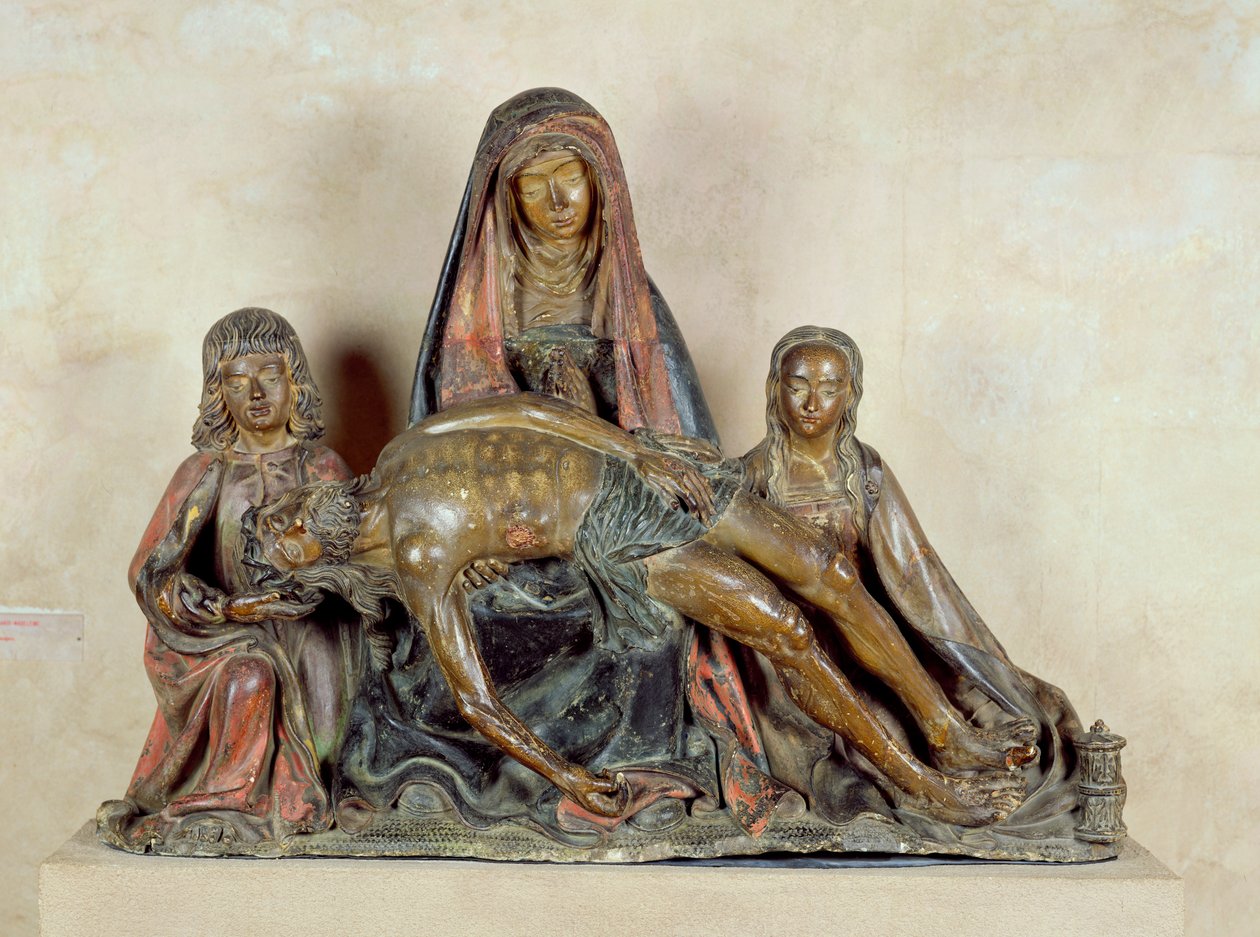 Pieta (drewno malowane) autorstwa French School