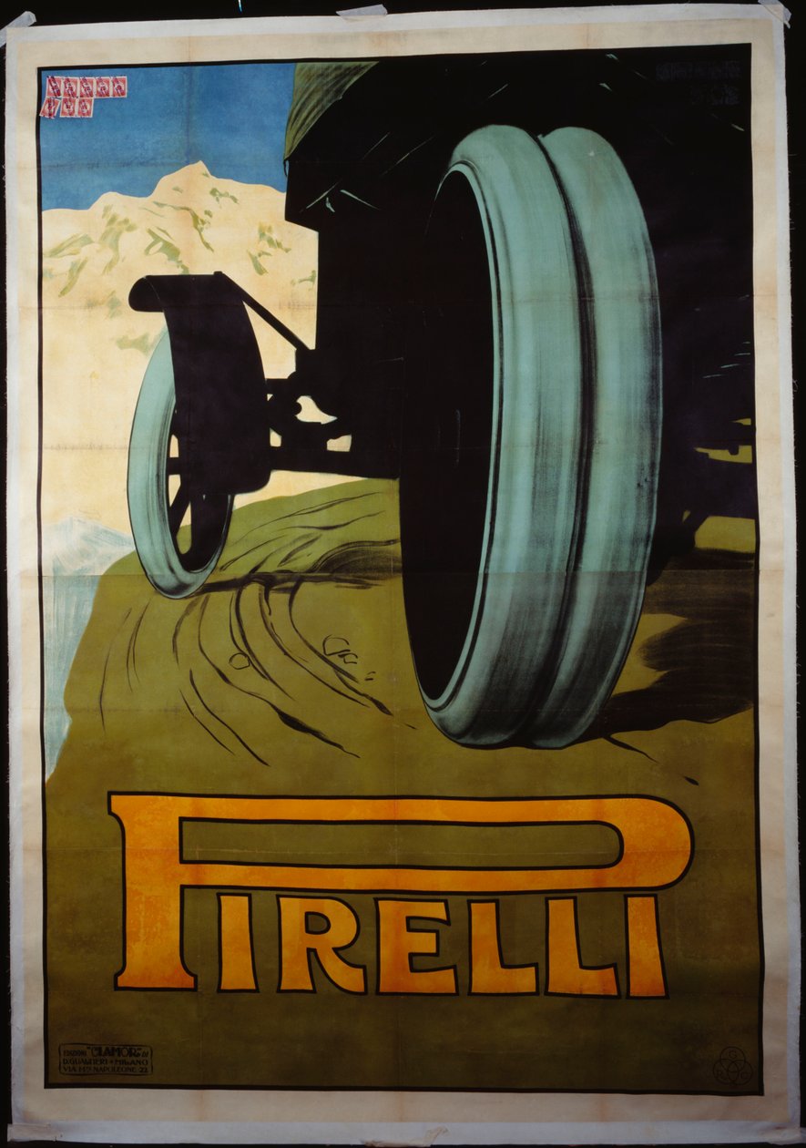 Pirelli, ok. 1920 r. (litografia kolorowa) autorstwa French School