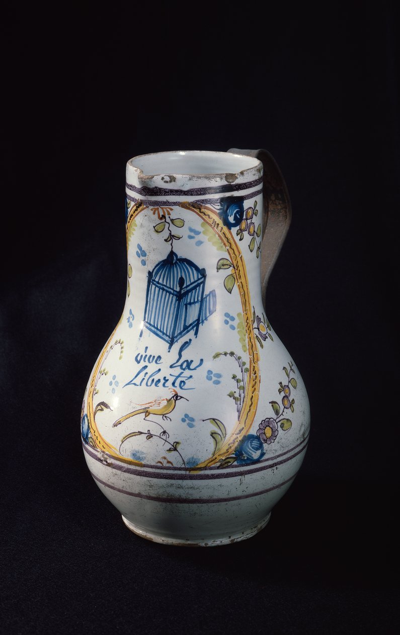 Dzban z napisem Vive la Liberte, 1789 (ceramika) autorstwa French School