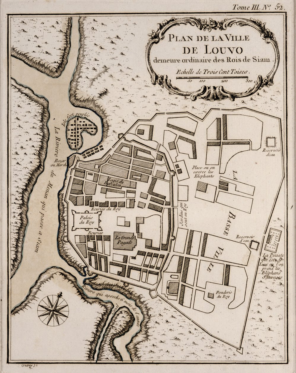 Plan Lopburiego, 1751 autorstwa French School