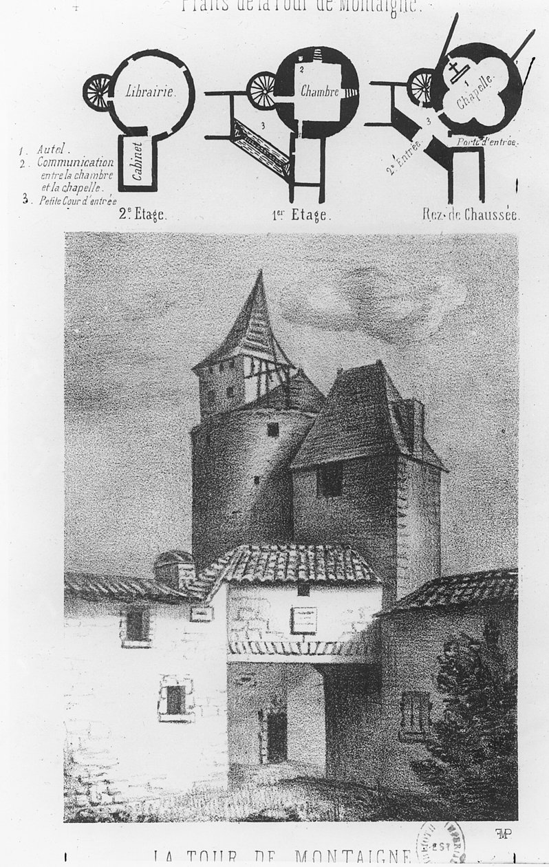 Plan Tour de Montaigne, w Saint-Michel-de-Montaigne (lito) autorstwa French School