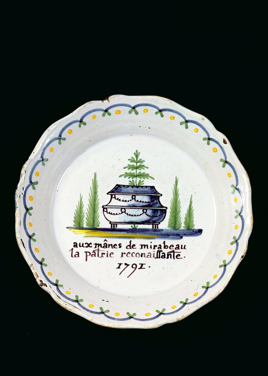 Talerz, 1791 (ceramika) autorstwa French School