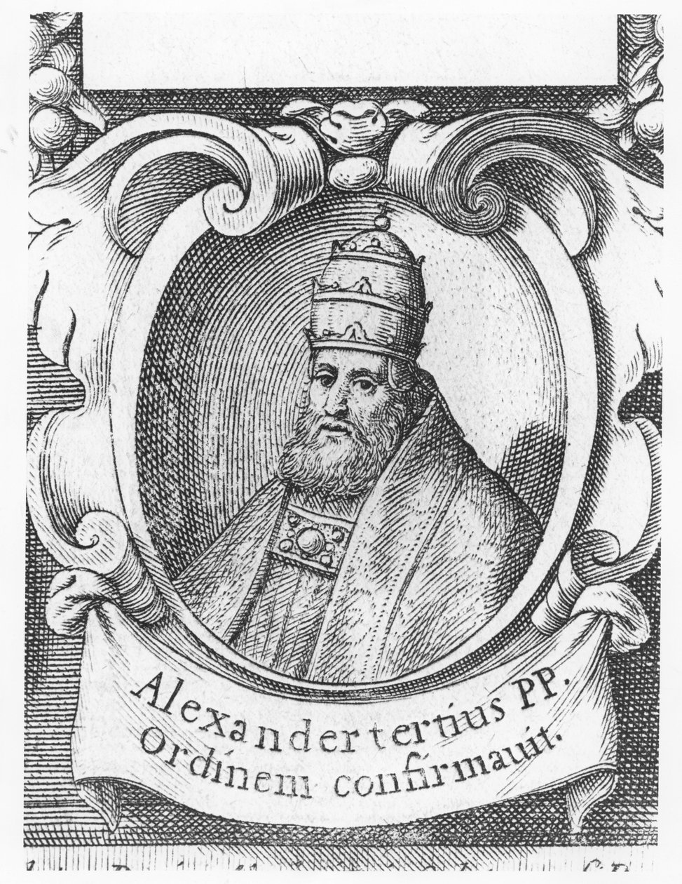 Papież Aleksander III (rycina) autorstwa French School