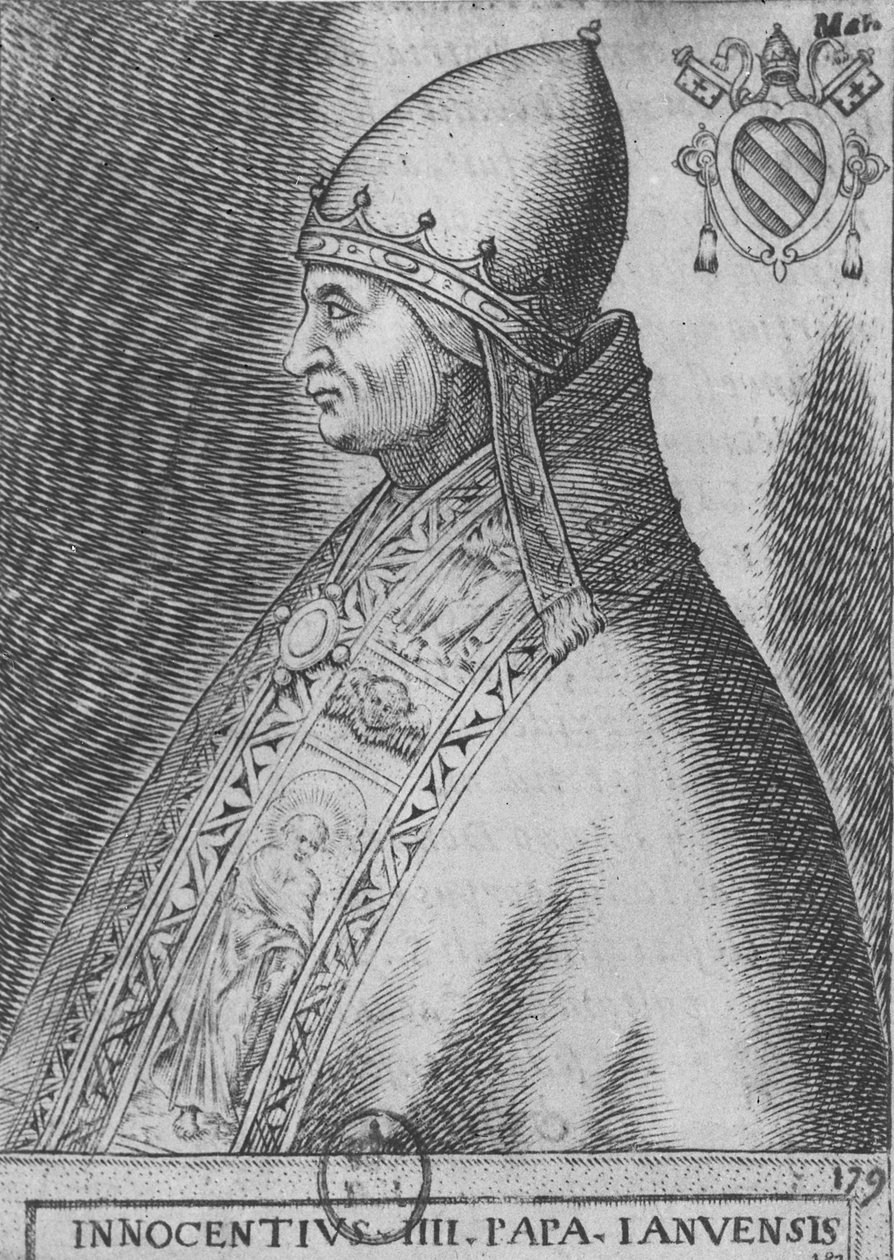 Papież Innocenty III (rycina) autorstwa French School