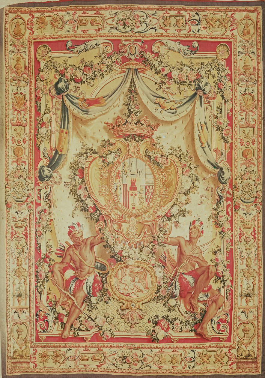 Portiere z herbem Ludwika Antoniego de Pardaillan de Gondrin, księcia Antin, fabryka gobelinów, 1708-36 autorstwa French School