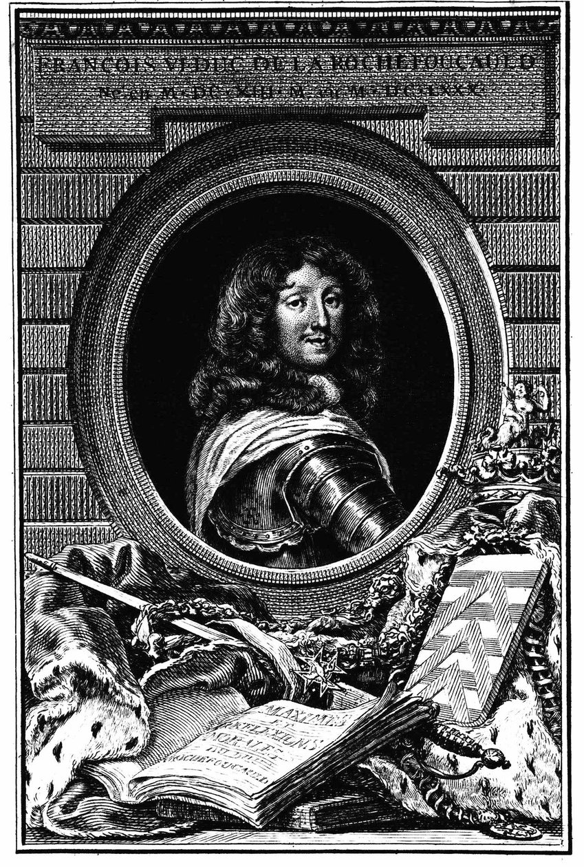 Portret Franciszka 6, księcia Rochefoucauld (1613-1680) - Archiwum rodzinne. autorstwa French School