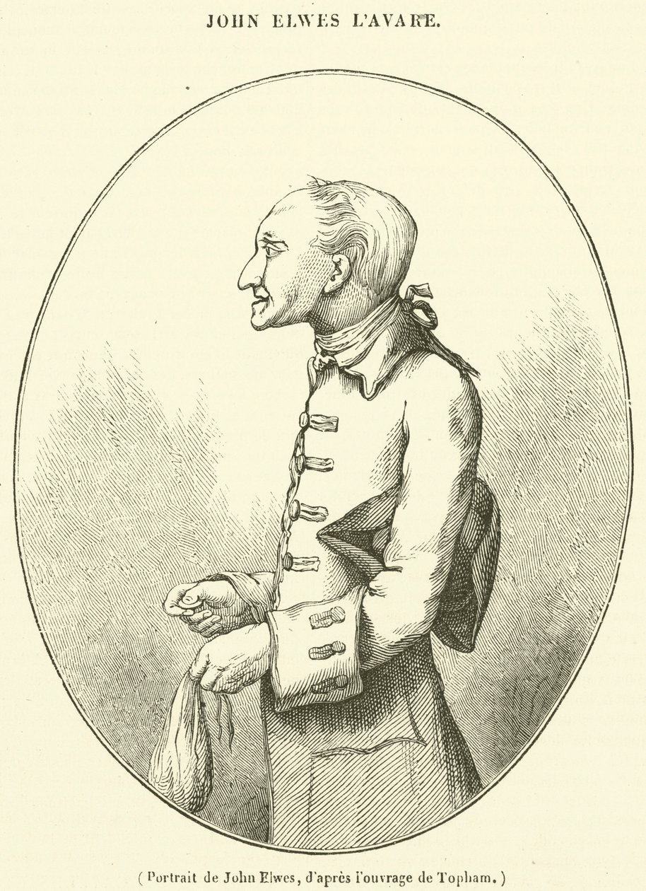 Portret Johna Elwesa (rycina) autorstwa French School