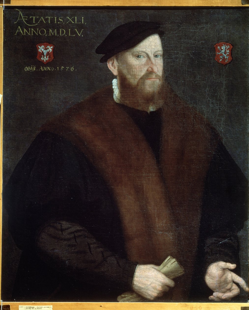 Portret starszego mężczyzny. (Portret starszego mężczyzny). Francuskie malarstwo anonimowe, renesans autorstwa French School