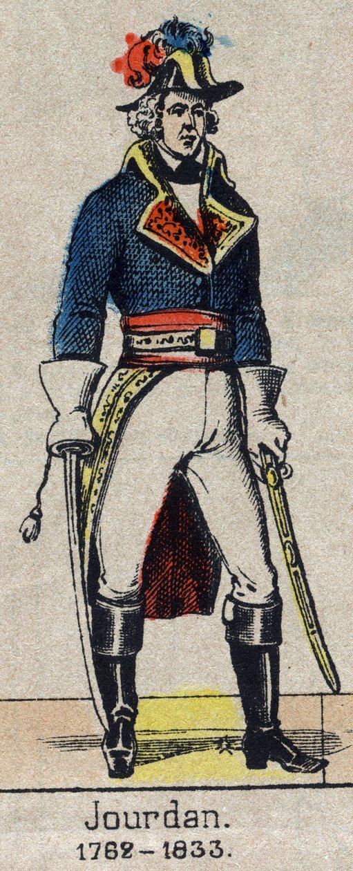 Portrait en pied de Jean Baptiste, Comte Jourdan, marechal de France (1762-1833) Wizerunek Epinal z końca XIX wieku. autorstwa French School