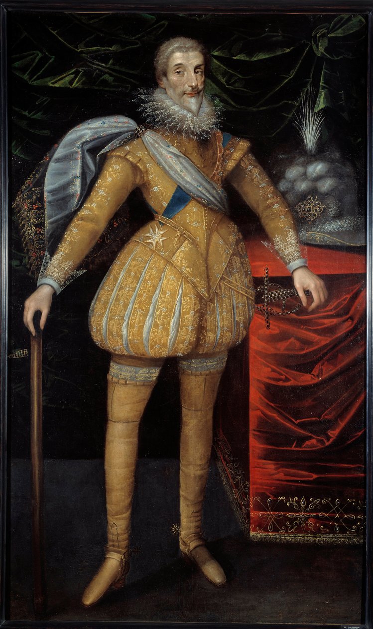 Portret u stóp Jean Louis de Nogaret z Valletty (1554-1642), księcia Epernon. Malarstwo Szkoły Francuskiej autorstwa French School