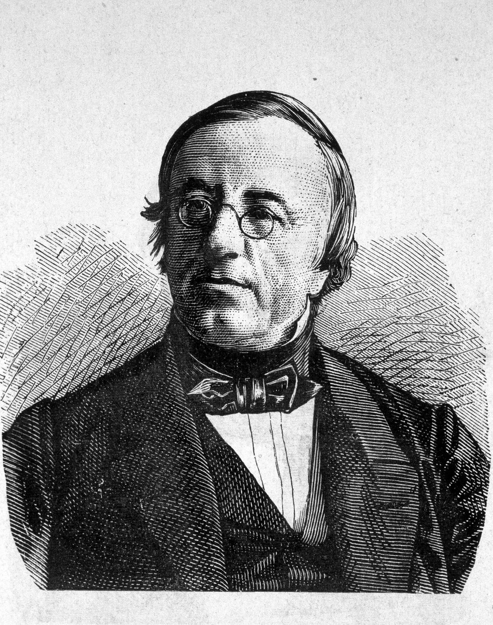 Portret A. de la Rive (1801 - 1873), szwajcarskiego fizyka - w „Albumie nauki”; wybitni naukowcy; Wielkie odkrycia”” 1896. autorstwa French School