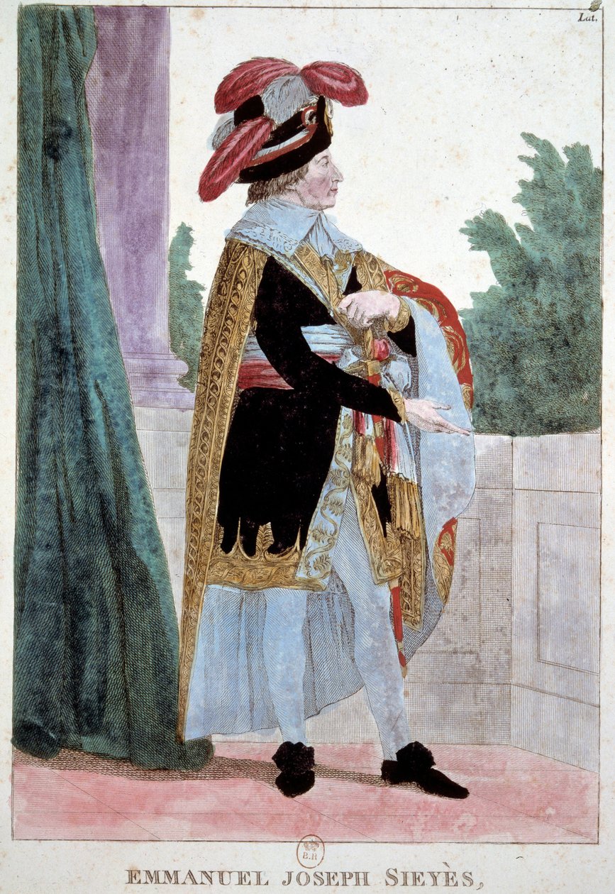 Portret opata Emmanuela Sieyesa (1748 - 1836) członka Zarządu. Rycina XIX wieku. Paryż, Musee Carnavalet. autorstwa French School
