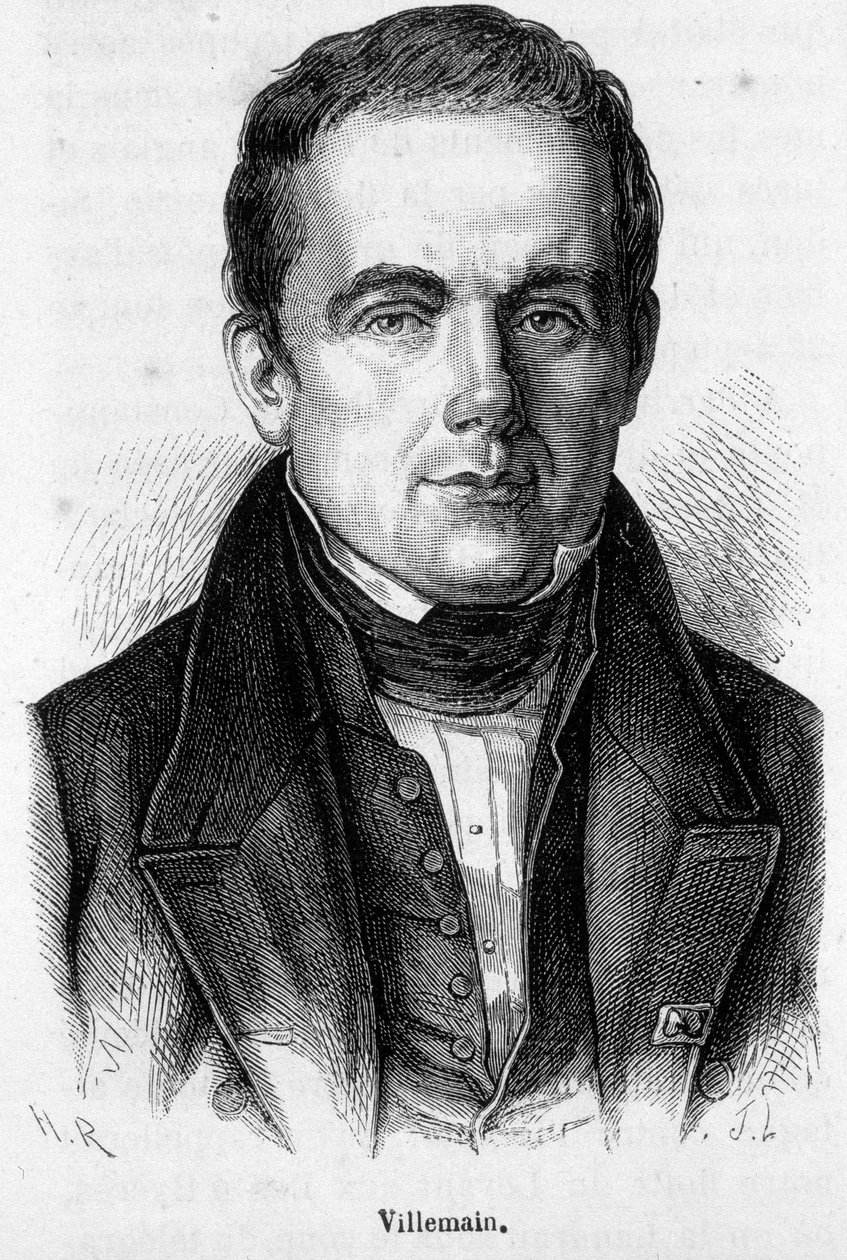 Portret Abla Francois Villemain, francuskiego profesora i polityka (1790 - 1867) autorstwa French School