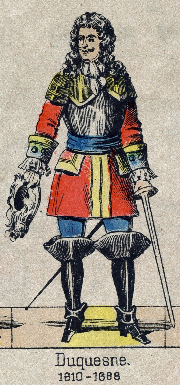 Portret Abrahama, markiza Duquesne (1610 - 1688), francuskiego Marina. Wizerunek Epinal z końca XIX wieku. autorstwa French School