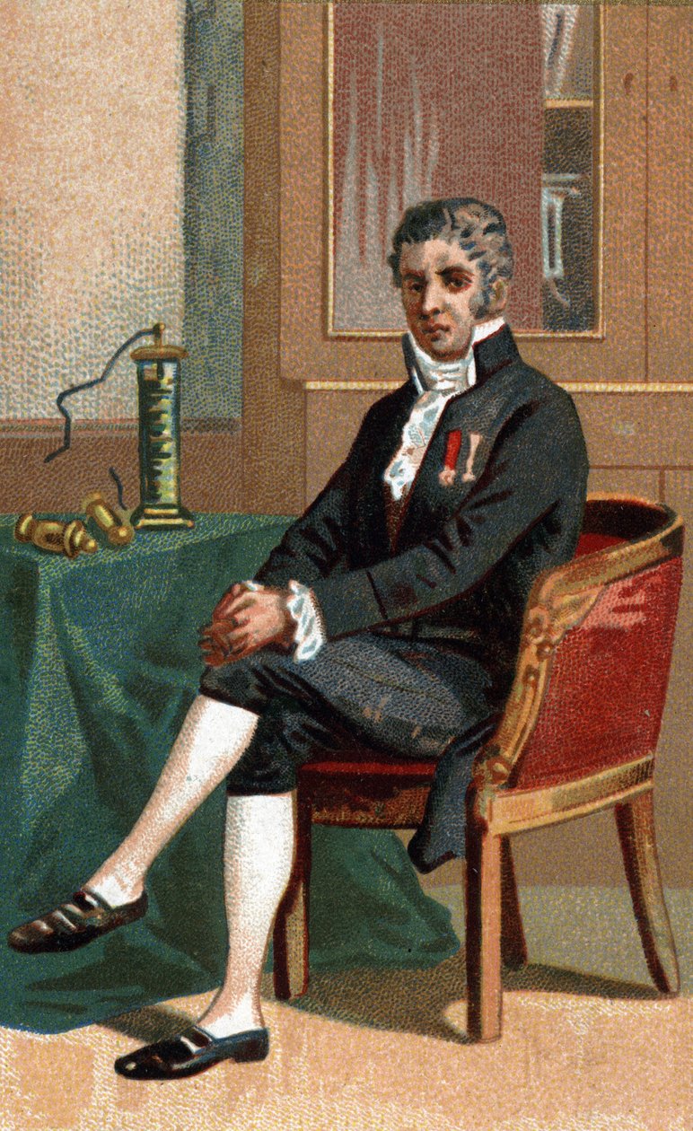 Portret Alessandro (Alexandre) Volty (1745-1827) włoskiego fizyka. autorstwa French School