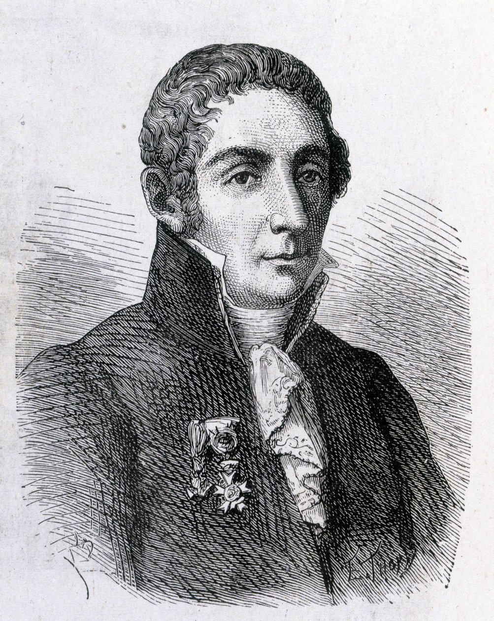 Portret Alessandro (Alexandre) Volta (1745 - 1827) - w „Albumie nauki”; wybitni uczeni; Wielkie odkrycia”” 1896. autorstwa French School