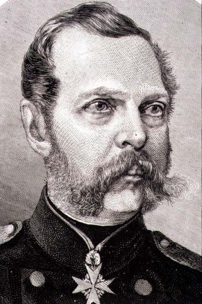 1855 оны Оросын эзэн хаан II Александрын (1818-81) хөрөг (сийлбэр)поли. autorstwa French School