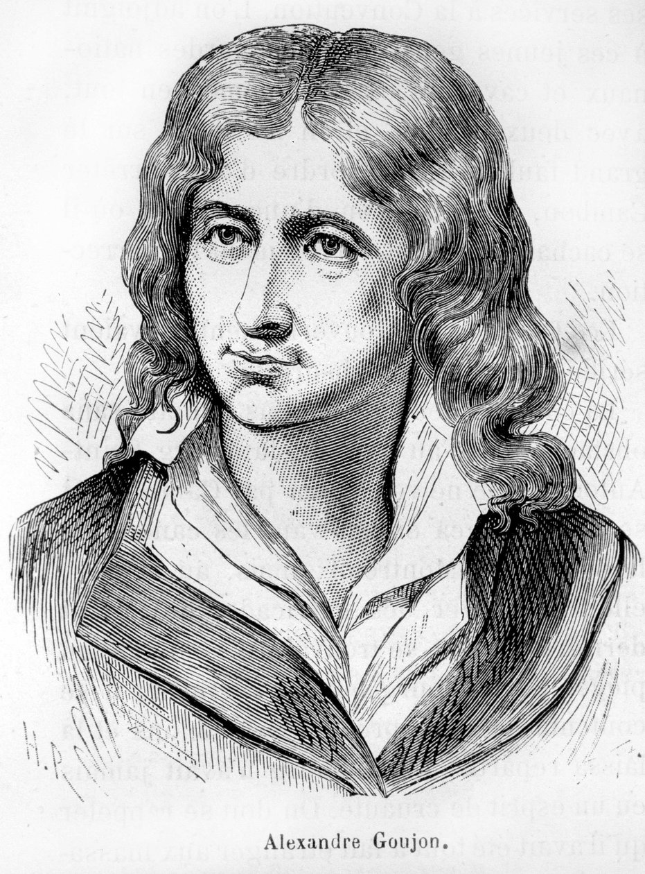 Portret Alexandre Goujon (1766-1795), aktora rewolucji francuskiej - w „L’Histoire de France” Henri Martina autorstwa French School