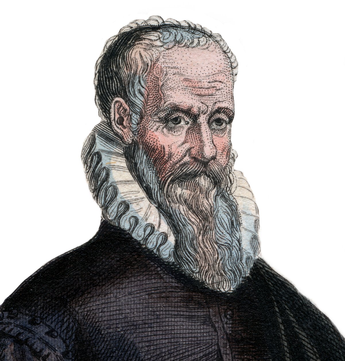 Portret Ambroise Pare (1509-1590), francuskiego chirurga. autorstwa French School