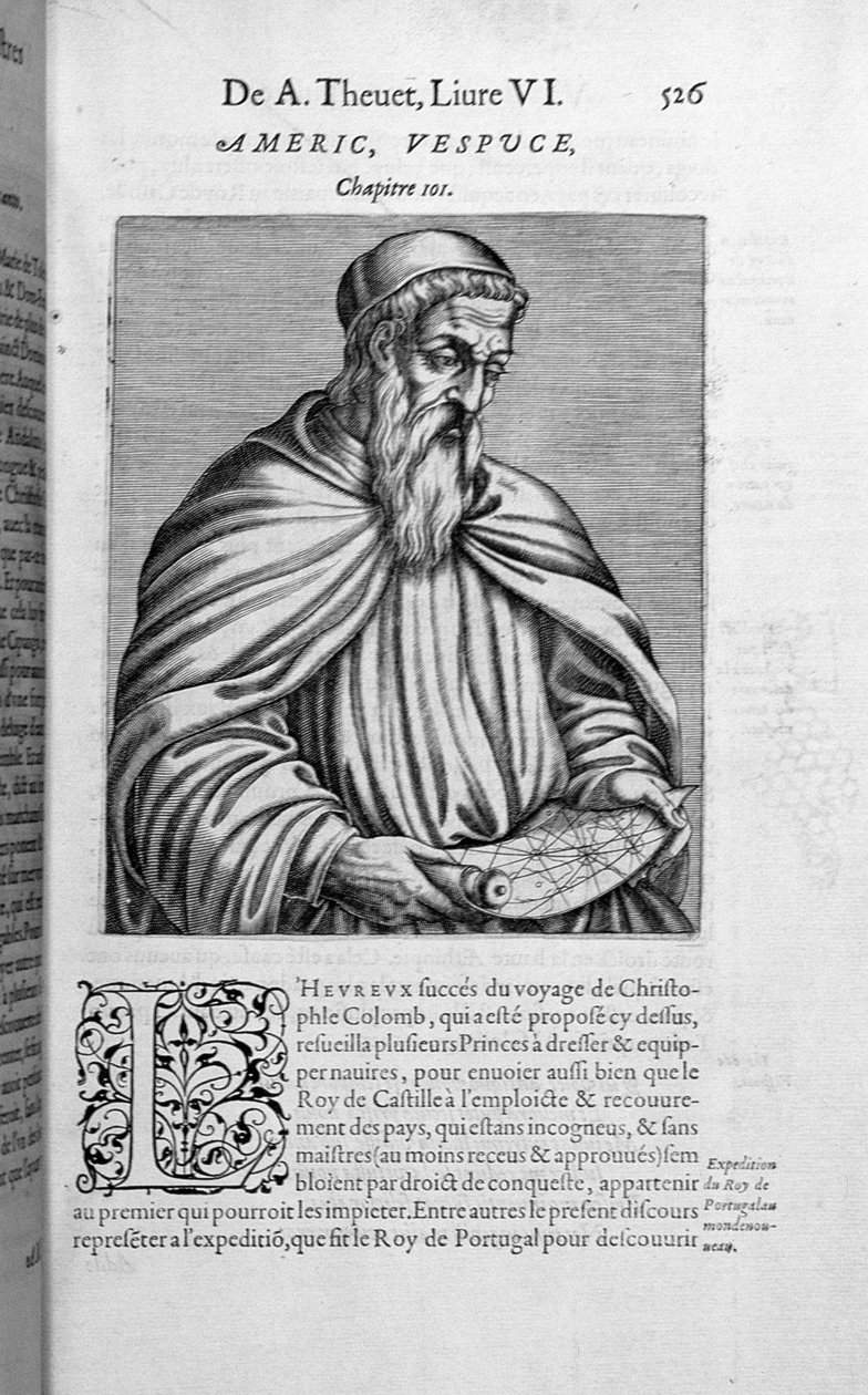 Portret Amerigo Vespucciego (1454-1512) autorstwa French School