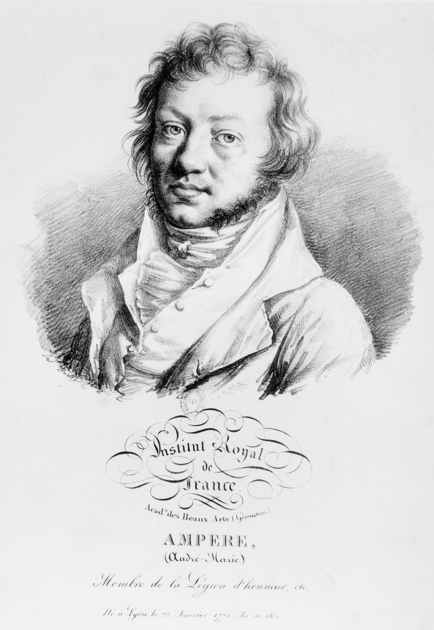 Portret Andre-Marie Ampere (1775-1836) autorstwa French School