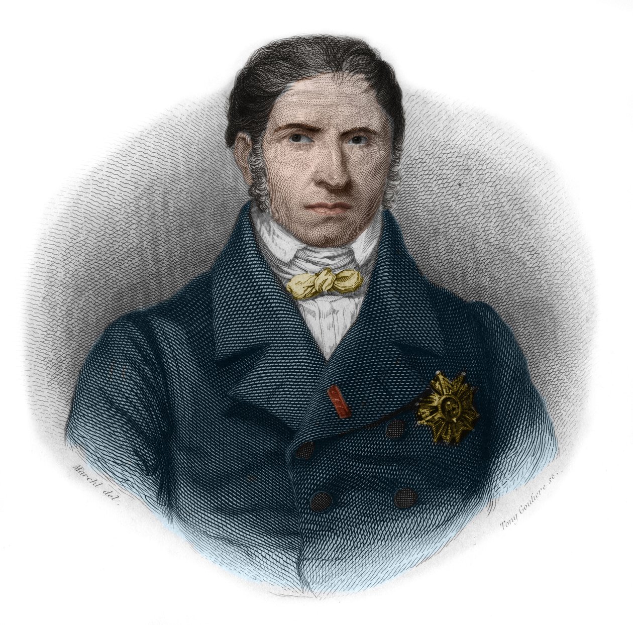 Portret Andre Marie Jean Jacques (Jean-Jacques) Dupina (1783-1865) (zwanego Dupin Starszy (Dupin aine), francuski adwokat i polityk. Zbiory prywatne. autorstwa French School