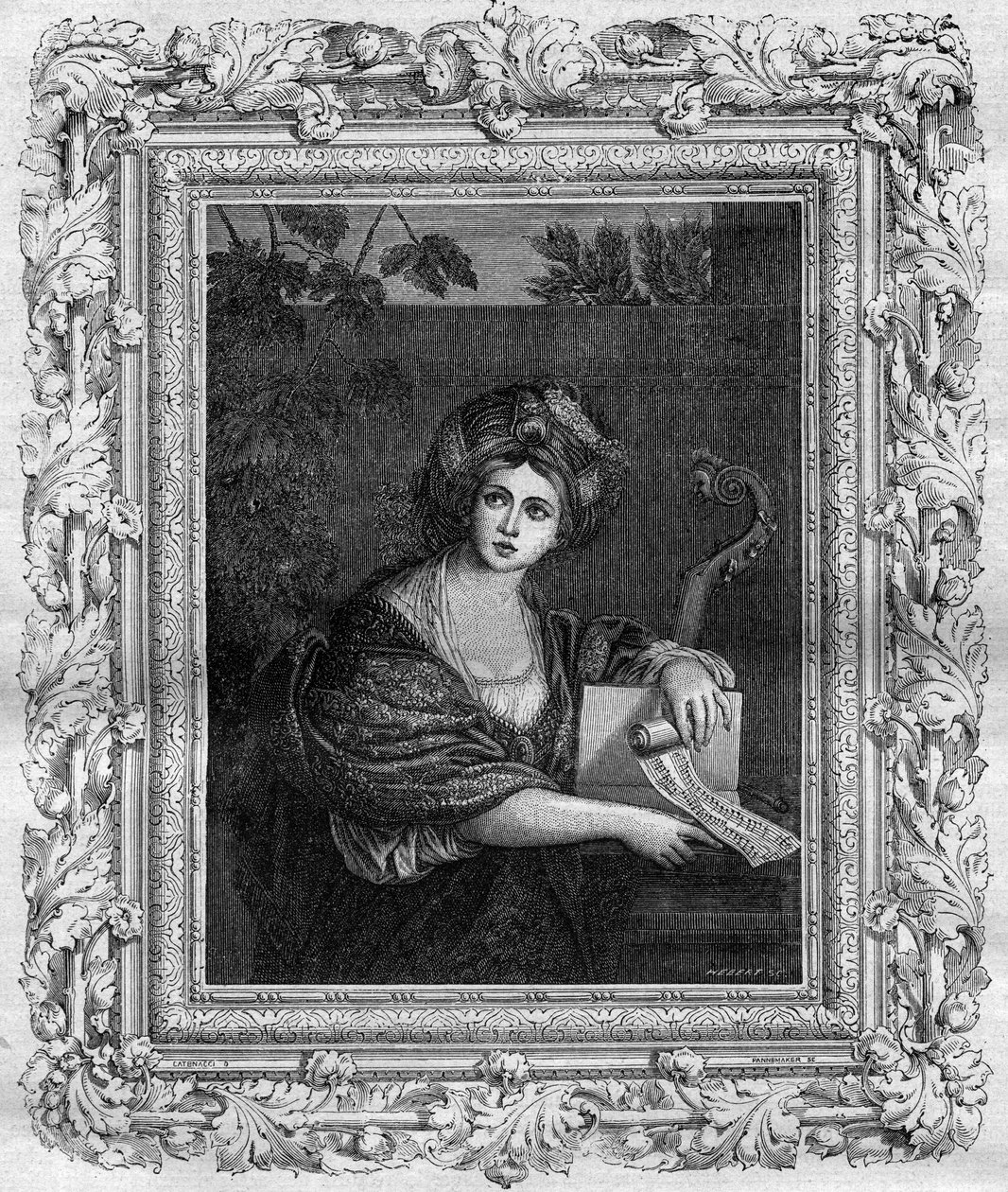 Portret Anny Komneny (1083-1153), córki cesarza bizantyjskiego Aleksego I Komneny. Grawer w „Historii papieży-królów-królowych i cesarzy na przestrzeni wieków”” Maurice Lachatre autorstwa French School