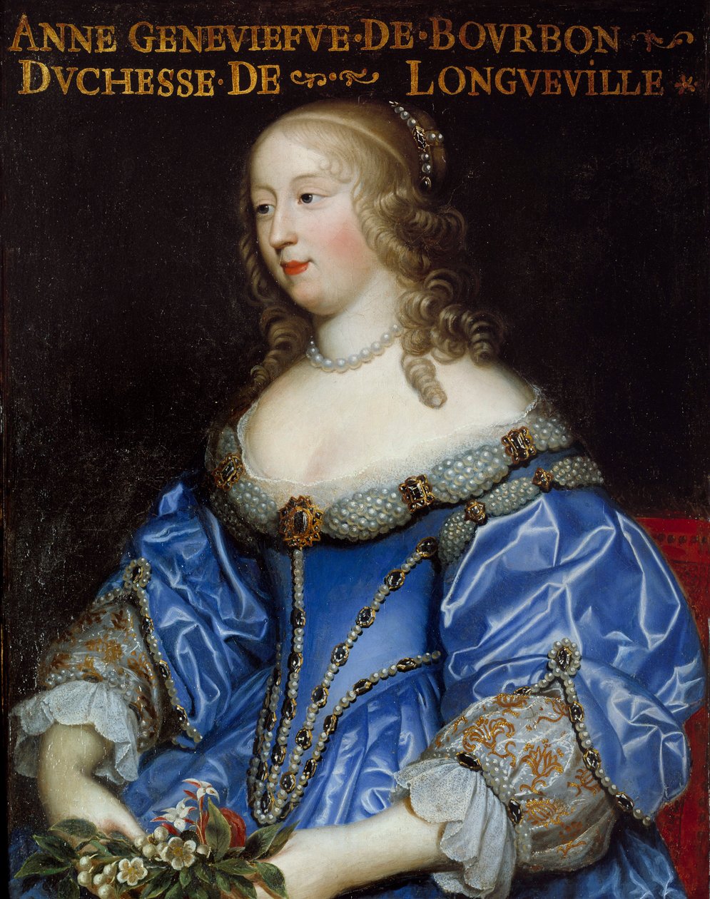 Portret Anny Genevieve de Bourbon Conde (Anne-Genevieve de Bourbon-Conde), księżnej Longueville (1619-1679) Malarstwo szkoły francuskiej autorstwa French School