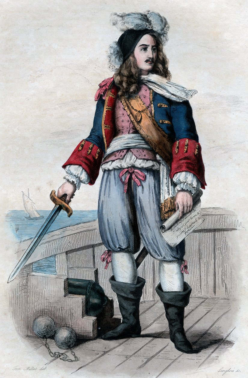 Portret Anny Hilarion de Costentin (Cotentin), hrabiego de Tourville (1642-1701), francuskiego dowódcy marynarki wojennej. autorstwa French School