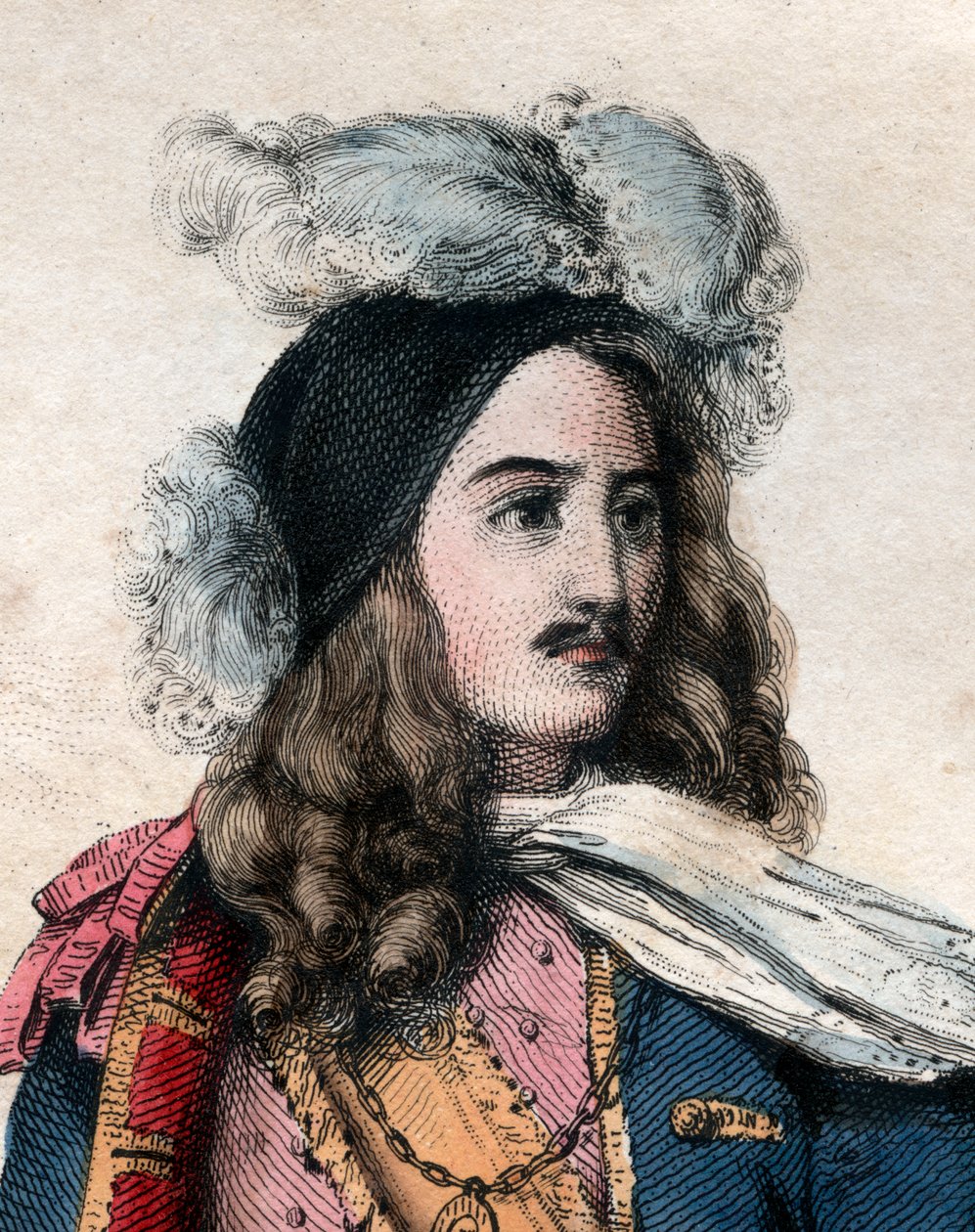 Portret Anny Hilarion de Costentin (Cotentin), hrabiego de Tourville (1642-1701) (admirała Tourville), francuskiego dowódcy marynarki wojennej. autorstwa French School