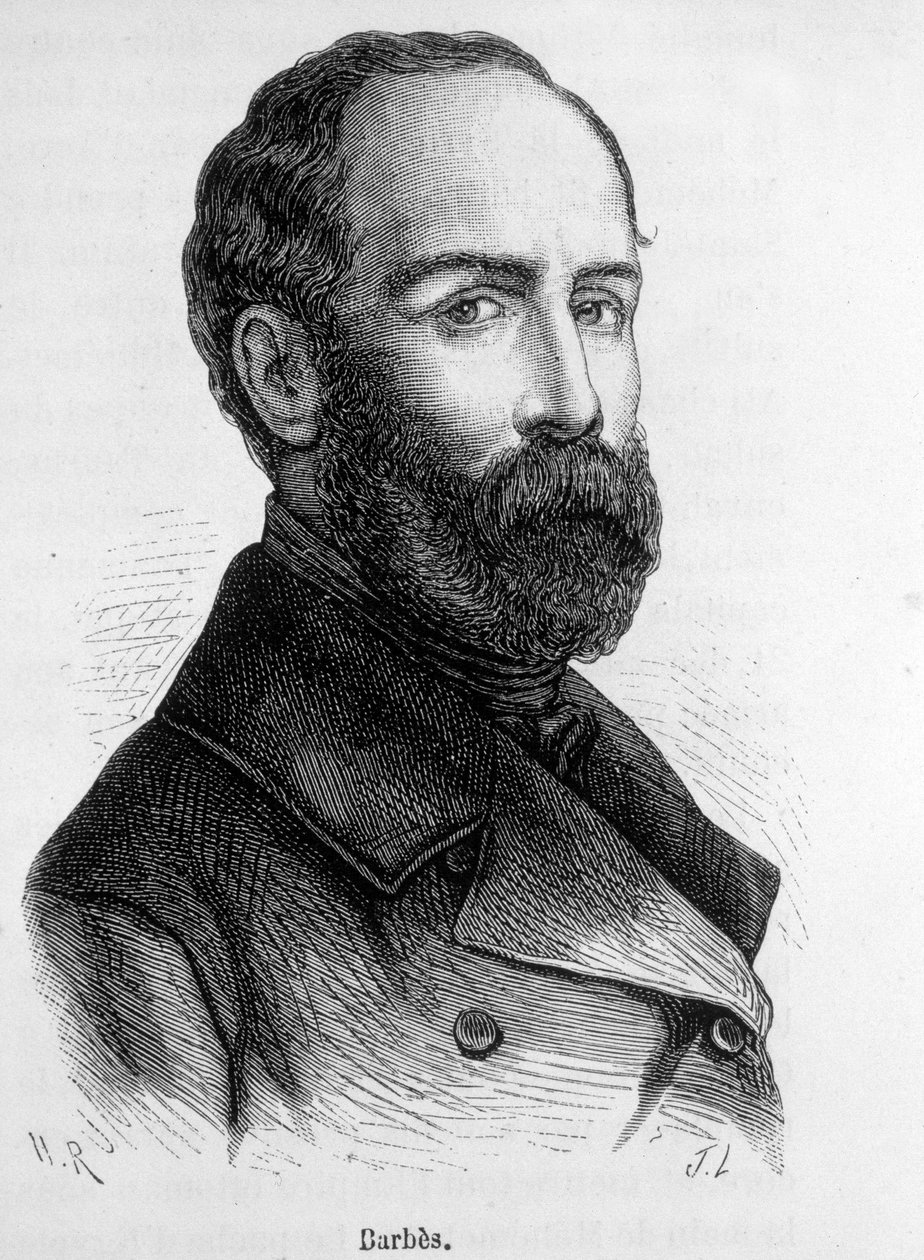Portret Armanda Barbesa, rewolucjonisty francuskiego (1809-1870). autorstwa French School