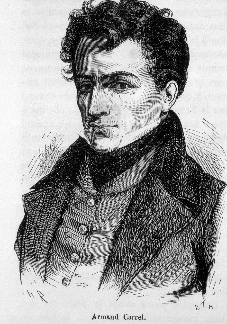 Portret Armanda Carrela, francuskiego dziennikarza i pisarza politycznego (1800-1836). autorstwa French School