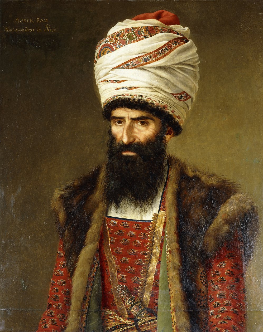 Portret Asghara Khana, ambasadora Persji, 1808 autorstwa French School