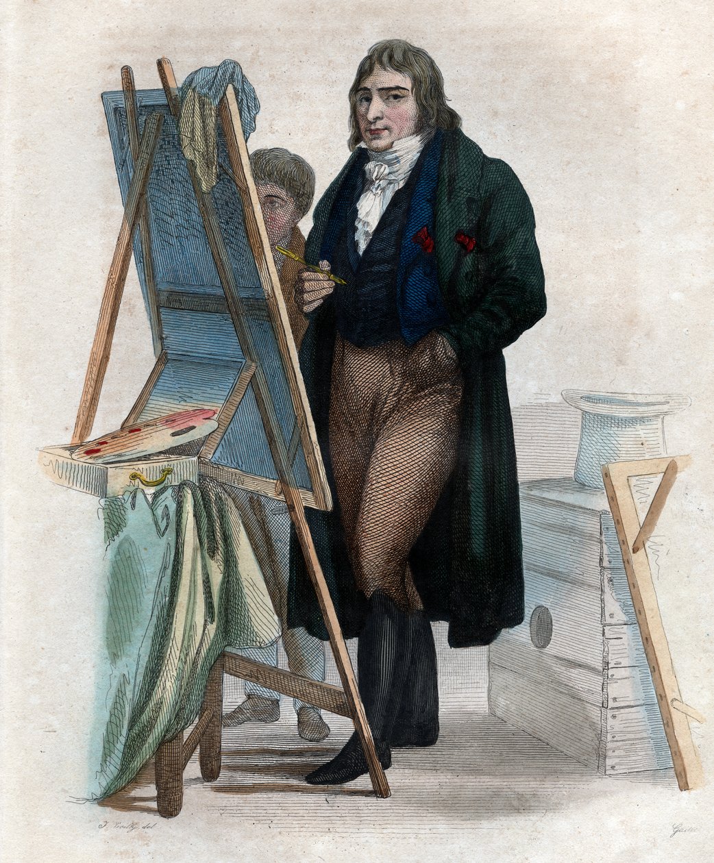 Portret barona Antoine Jean Gros (1771-1835), francuskiego malarza. autorstwa French School
