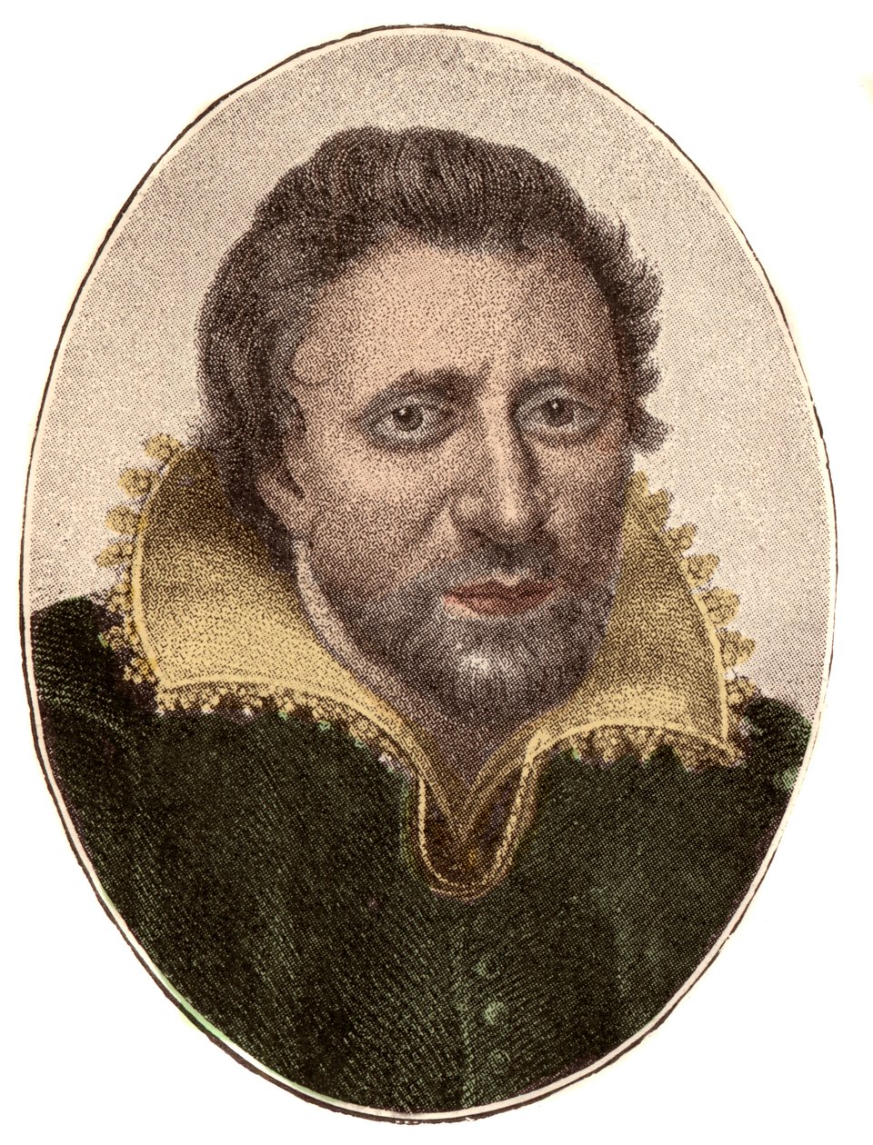 Portret Bena Jonsona (1572-1637), angielskiego pisarza i dramaturga autorstwa French School