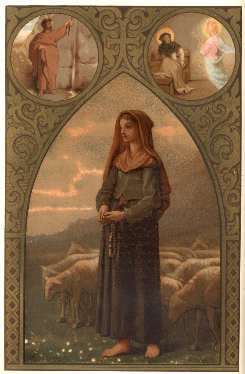 Portret Bernadetty Soubirous (1844-1879), pasterki w Lourdes, Hautes Pyrenees (65) autorstwa French School