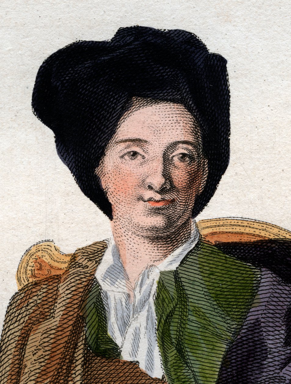 Portret Bernarda Le Bouyera (Le Bovier) de Fontenelle (1657-1757), pisarza francuskiego. autorstwa French School