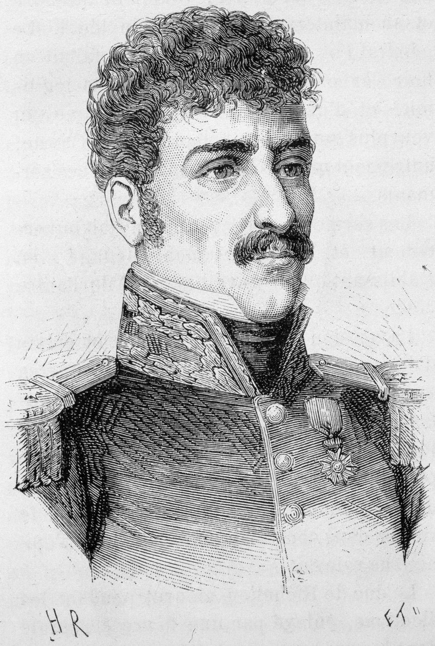 Portret Bertona (Jean Baptiste Breton dit), francuski generał (1769 - 1822) - w „” L