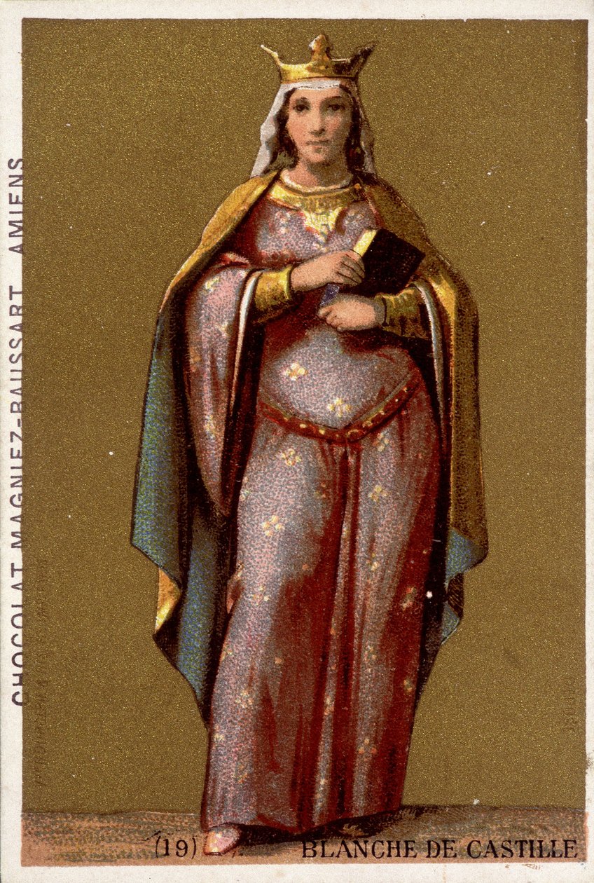 Portret Blanche de Castille, królowej Francji (1188-1252). autorstwa French School